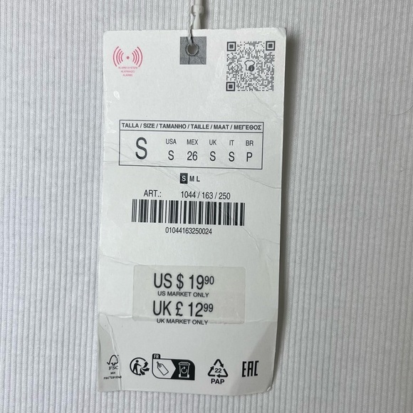 Zara White Ribbed Tank Top Sleeveless Shirt Women’s Size Small S NWT - Picture 5 of 10